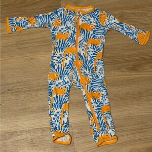 Kickee Pants Blue and Orange Kids One Piece